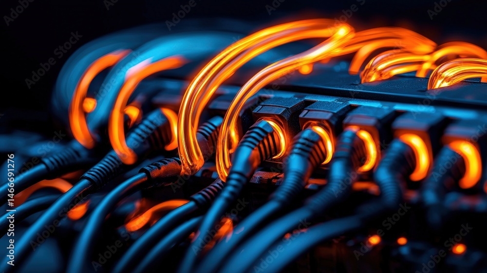 Poster tangle of wires and cables displaying the complexity of modern electrical and communication systems