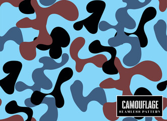 seamless pattern with blue and white cats