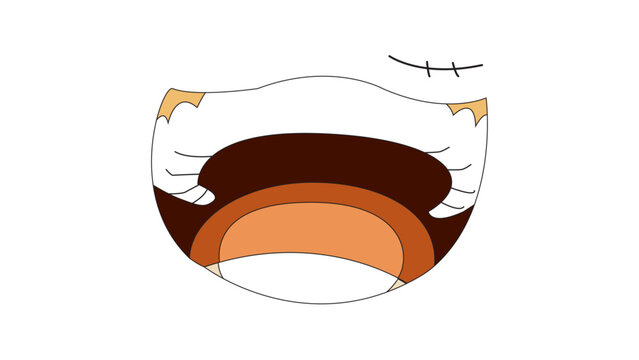 Monkey D Luffy mouth gear 5 one piece strawhat pirates 