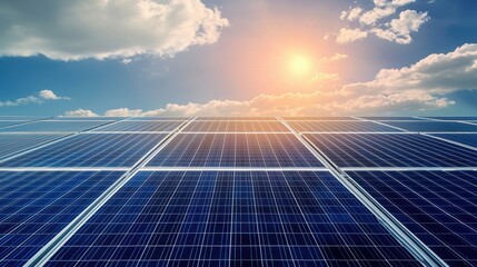 Solar panels absorbing sunlight energy.