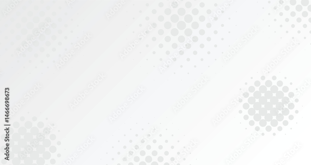Poster abstract white and gray color background with halftone dots effect. vector illustration.