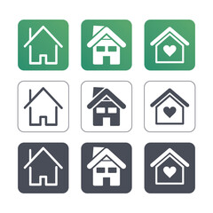 Real estate icon. Vector icon illustration. Set of icons related to real estate, property, buying, renting, house, home.