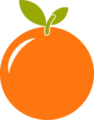 Amanatsu Orange icon Silhouette vector on transparent background