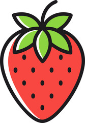 Obraz premium Amaou Strawberry icon line art vector on transparent background
