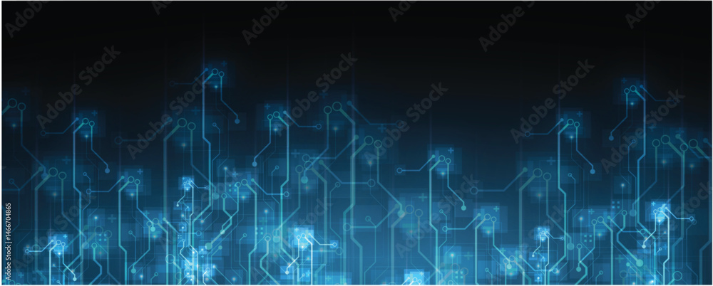 Poster abstract circuit technology concept background