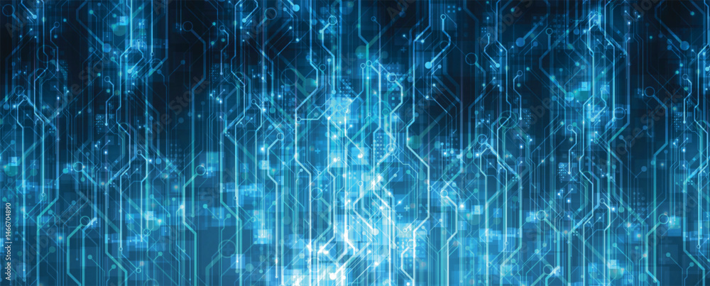 Poster abstract circuit technology concept background