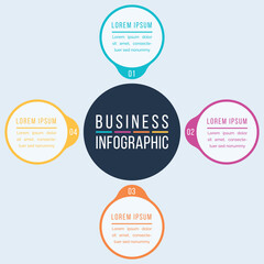 Business infographic design 4 options information