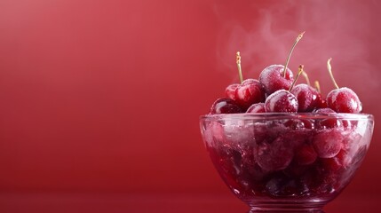 Cherry Compote Advertisement Mesmerizing highspeed visual with frozen cherries