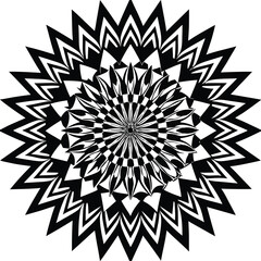 Obraz premium black and white mandala