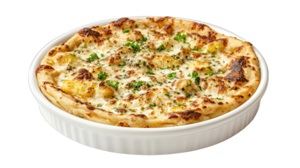 Delicious Creamy Potato Pizza Recipe A Simple Guide with Images isolated on transparent background