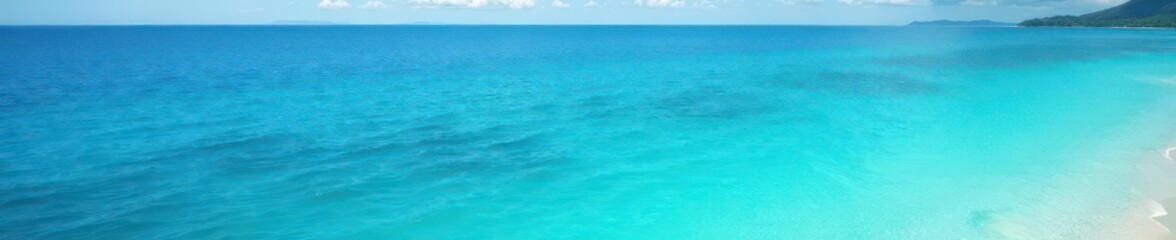 Obraz premium Gentle blue gradient of ocean at secluded resort corner , scenery, gradation, vacation