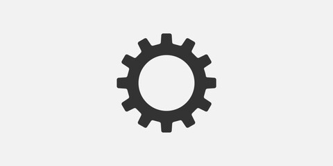 Metal gears and cogs vector. Gear icon flat design. Mechanism wheels logo. Cogwheel concept template.