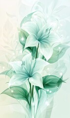 Dreamy Translucent Flowers: Ethereal Fantasy Botanical Art