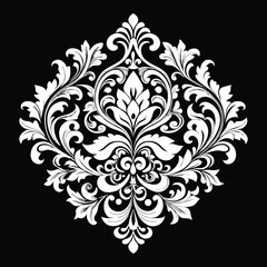 Elegant Damask Flourish for Invitations and Decorative Purposes vector