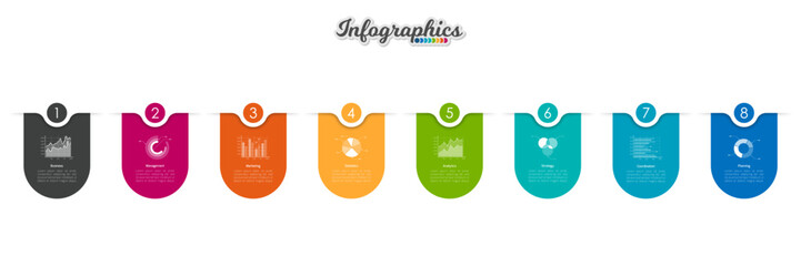Infographic timeline template can be used for chart, diagram, web design, presentation, advertising, history