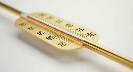 Thermometer Close-up Showing Temperature Measurement