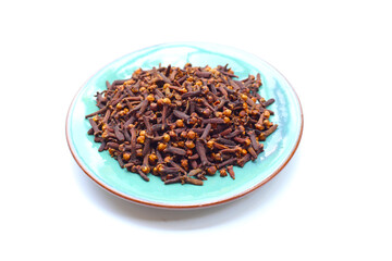 A spice of dried cloves, herbal medicine plant