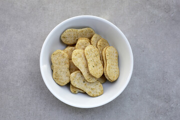 Japanese rice crackers with nori seaweed