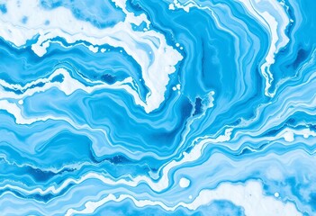 Fototapeta premium Abstract glacial river patterns, swirling icy blue and white textures, background, top down