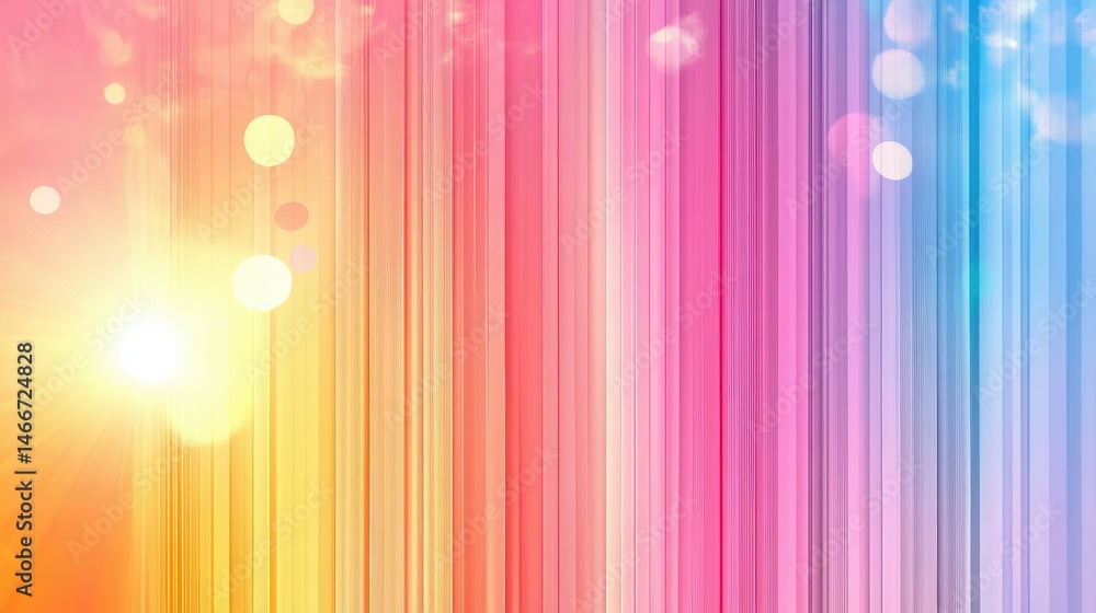 Poster smooth vertical stripes in bright gradient colors for a futuristic and clean visual effect