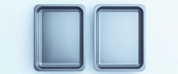 Empty Rectangular Baking Pans (1)
