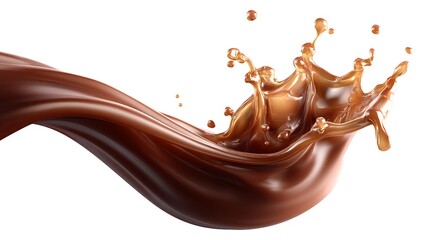 Caramel splash in motion glossy caramel wave flowing smoothly high-quality liquid caramel ripple