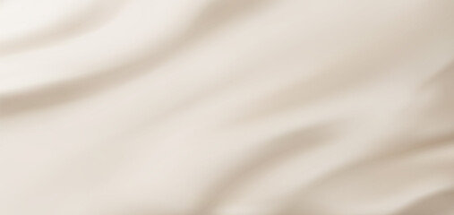 Milk white background. Milk, yogurt, cream, silk, or cosmetics product soft texture. Liquid wave surface silktexture.