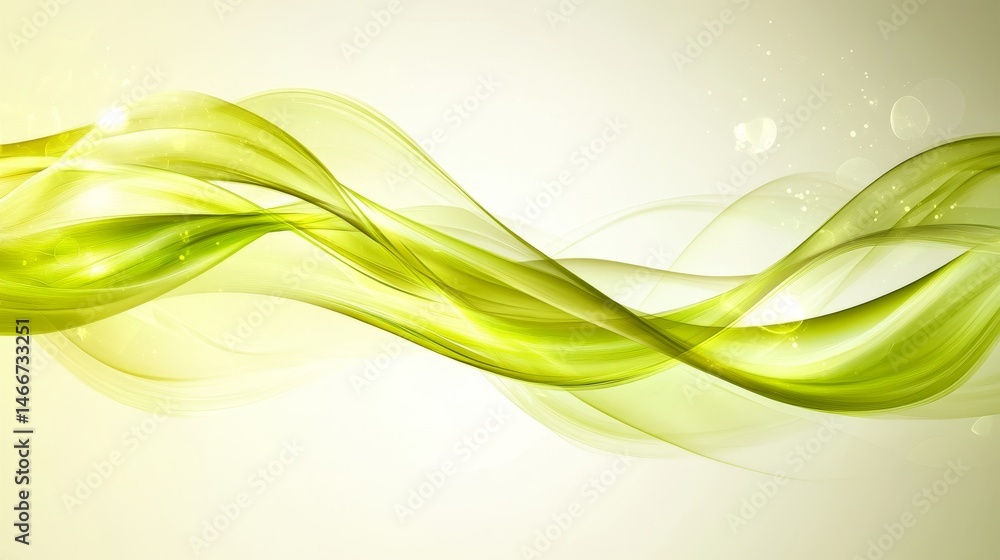 Canvas Prints abstract background. delicate, vivid fluid waves in gentle green tones. dynamic flow.