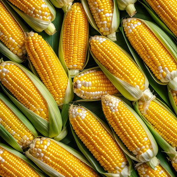 a group of corn on the cob