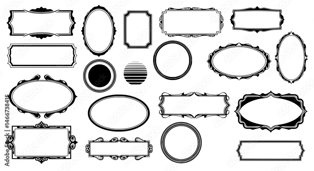 Poster elegant frames: a collection of exquisite, meticulously designed frames, each possessing its own uni