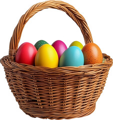 easter eggs in basket