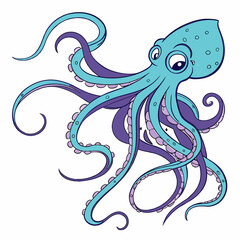 vector illustration of octopus