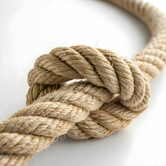 close up of rope against white background