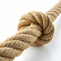Fototapeta premium close up of rope against white background
