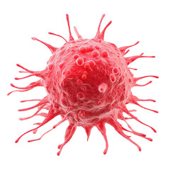 Detailed 3D Illustration of a Cancer Cell - Microscopic View of a Disease , isolated on white background png