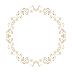Intricate vintage frame design that features elegant ivy leaves and swirls