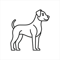 Obraz premium Dog outline icon on white background