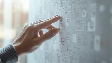 Innovative touchscreen interface with detailed information schematic display