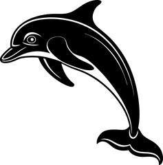 silhouette of a dolphin