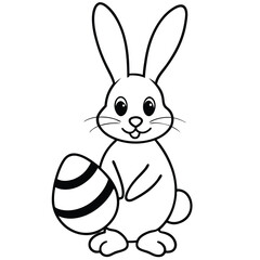 easter bunny with egg