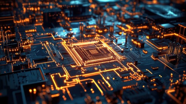 AI-Powered Supercomputer Processing Deep Learning AL.