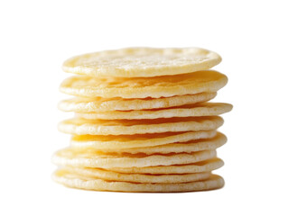 Isolated Stack of Rice Crackers