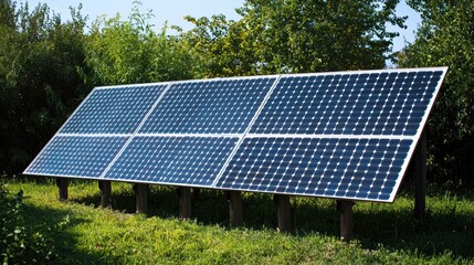 Solar panels harnessing renewable energy.