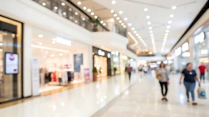 Shopping rush in blurred background mall environment lifestyle action scene