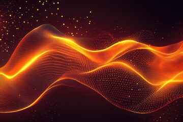 Obraz premium Abstract glowing wave pattern