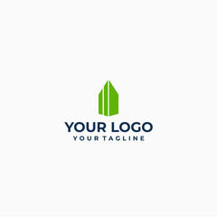 Modern Real Estate Logo Design with Abstract House Icon