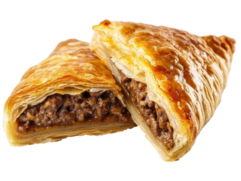 Isolated Savory Pastry Pie