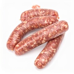 Sausage Links with Pepper Dust on Isolated Background