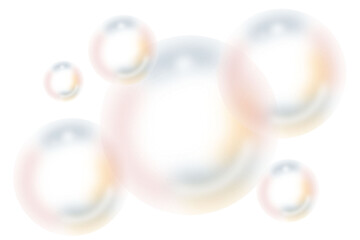 vector illustrator 3d realistic set bubble color pastel transparent background for graphic resources design