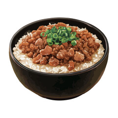 taiwanese braised pork rice,vector